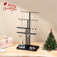 thumbnail image 2 of NIFFGAFF Jewelry Stand Holder Organizer: Display Rack for Necklaces, Earrings, Rings, Bracelets, Store and Hanging Accessory Organization With Tray, Aesthetic Room Decor, Black, 2 of 6