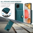 thumbnail image 3 of For Samsung Galaxy A22 Case 5G, Wallet with Detachable Magnetic Card Pockets,fit Car Mount, 2 in 1 Durable PU Leather Money Card Sleeve Kickstand Shockproof Protection Back Flip Cover - Blue, 3 of 8