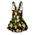 thumbnail image 4 of Xoenoiee Lemon Leaves Print Girls One Piece Swimsuits Sleeveless Swim Dress for Girls Hawaiian Skirted Bathing Suit Summer Swimwear, Size 3-4 Years, 4 of 7