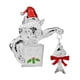thumbnail image 2 of Broche navideño con forma de gato, alfiler de solapa, ramillete, joyería de metal, insignia de regalo para ropa Plata, 2 of 9