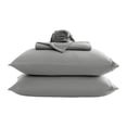 thumbnail image 6 of Sleep Zone Jersey Knit Sheet Set, Gray Queen, 4 Pieces, 14 Inch Deep Pocket Bedding, 6 of 10