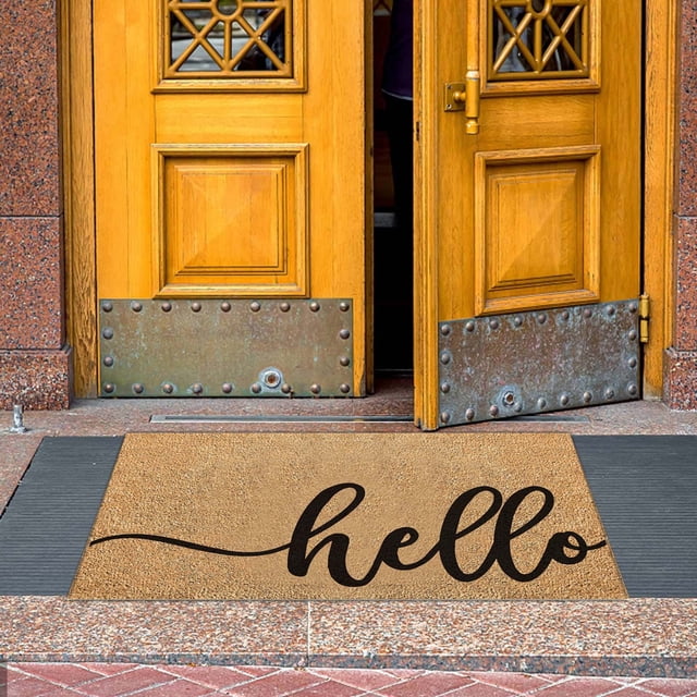 YWIYIUD Tapis d'Été Antidérapants 1 Pce 23,62 X 15,75 Po pour Porte d'Entrée Extérieure et Intérieure, Tapis de Bienvenue Portable et Réutilisable pour Maison, Restaurant et Hôtel