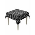 thumbnail image 2 of Black Botanical Tablecloth Square Table Cloth 54x54,Waterproof Outdoor Table Cloth Covers Decorative Table Protector,Pastoral Spring Floral Classic Black Washable Kitchen Party Dinning Table Cover, 2 of 8