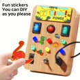 thumbnail image 1 of Children's Montessori LED Light Busy Board Simulation Switch Power Board Busy Light Button Puzzle Early Education Learning Toy, 1 of 7