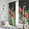thumbnail image 5 of Blackout Kids Curtains,Red Mushroom Leaf Black Pattern Childrens Insulated Curtains Set Of 2,Bedroom Essentials,Toddler Room Decor 52"x84", 5 of 5