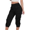 thumbnail image 2 of Gomelly Women Loungewear High Waist Pants Baggy Palazzo Pant Ladies Boho Daily Wear Trousers Solid Color Bottoms Black M, 2 of 6
