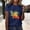 Blue, variant on Graphic Tees for Women Fashion Casual Short Sleeve Round Neck Loose Fit Printed T Shirt for Daily Wear Women Clothing Black S