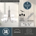 thumbnail image 4 of Metropolis 9 Light 2 Tier Satin Nickel Chandelier White Glass, 4 of 6