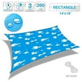 thumbnail image 2 of 14' X 18' Rectangle Sun Shade Sail Waterproof Cover Blue Sky  UV Block Durable Awning Canopy Outdoor Garden Backyard Deck, 2 of 2