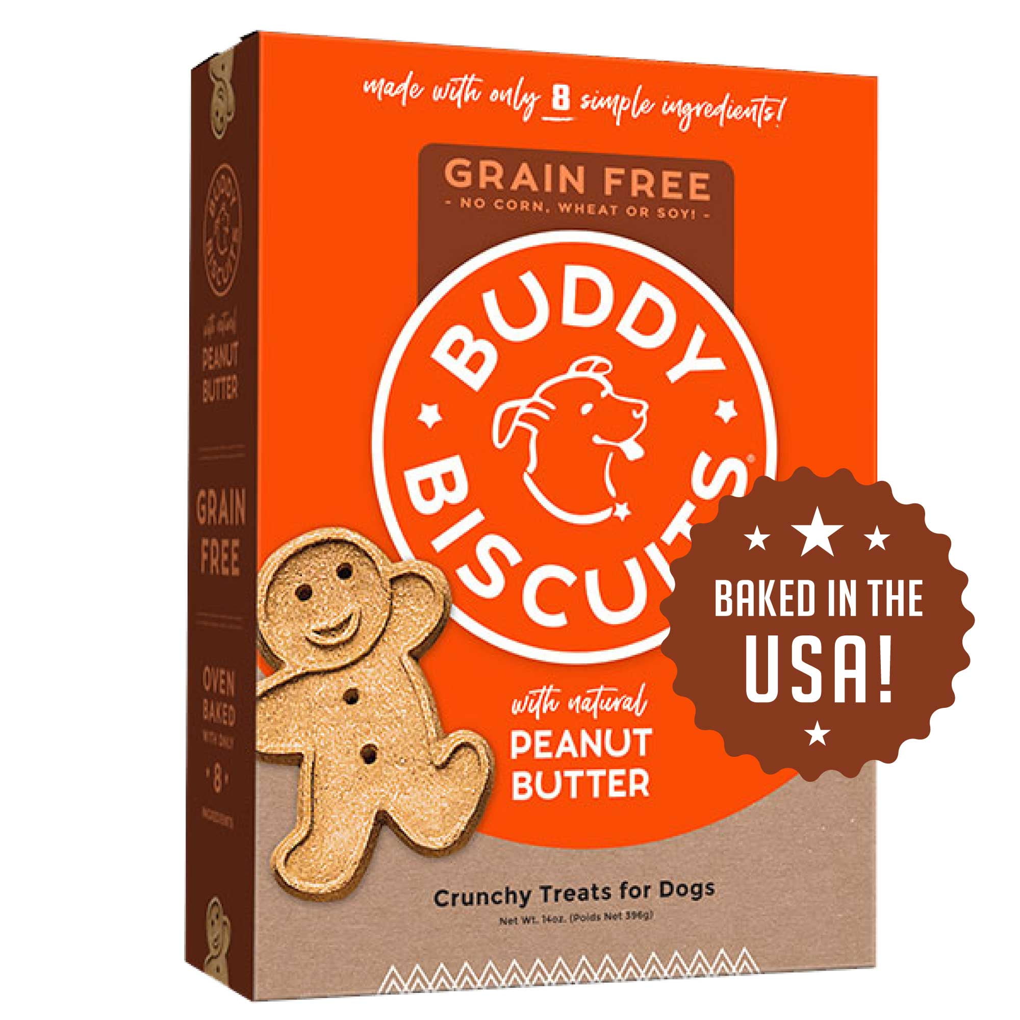 Buddy Biscuits GrainFree OvenBaked Crunchy Dog Treats with Peanut