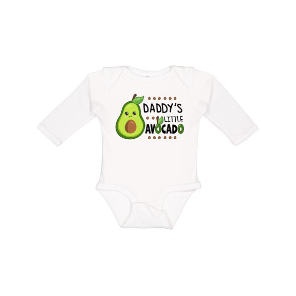 Inktastic Daddy's Little Avocado with Cute Baby Avocado Boys or Girls Long Sleeve Baby Bodysuit