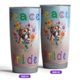 thumbnail image 2 of Peace Love Pride Boxer with Rainbow Sunglasses LGBT LGBTQ+ 20oz Stainless Steel Tumbler Insulated Cup with Lid Boxers Dog Lover Gifts Idea - 01004, 2 of 5