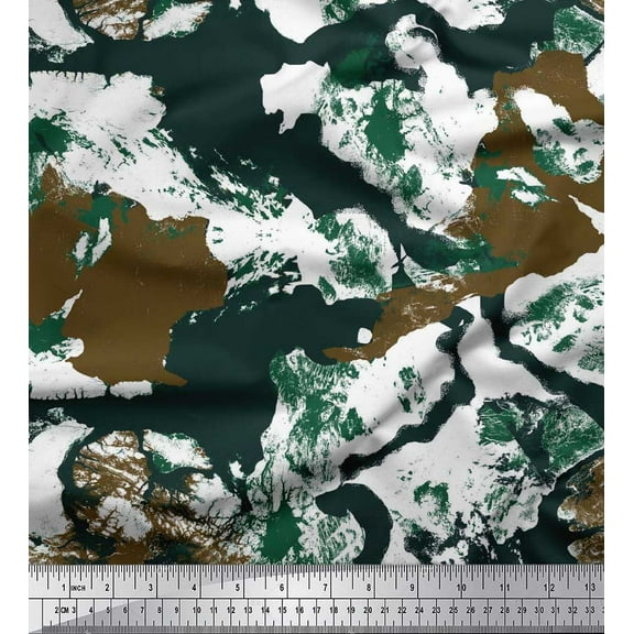 Soimoi Cotton Duck Fabric Marble Stone Texture Shirting Decor Fabric Printed Yard 42 Inch Wide