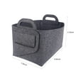 thumbnail image 2 of Felt Storage Basket Desktop Foldable Felt Basket Storage Box Open Storage Bin Laundry Hamper with Handles Snack Cosmetic Organizing Box for Cabinet Office, 2 of 9