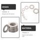 thumbnail image 3 of unbranded 1Jgo Kit De Arandelas De Acero Inoxidable Plateadas Para Tornillos Protección Y Resistencia, 3 of 6