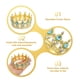 thumbnail image 3 of Toppers de pastel en mini corona Uxcell, tiara de aleación de reina y princesa con cristal para decoración de pastel de cumpleaños, dorado/azul horneado, 3 of 6