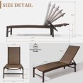 thumbnail image 2 of Cloud Fly Brown Patio Aluminum  Chaise Lounge Chair（Set of 2）, 2 of 2