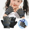 thumbnail image 2 of Protective Gear for Kids Winter Sports Gloves Breathable Half Finger Design for Skating Cycling Gym Workouts Unisex Children Durable Comfort, 2 of 8