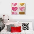 thumbnail image 4 of COMIO  Pink and Gold Glam Hearts Spray Paint Drip Canvas, 4 of 4