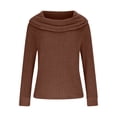 thumbnail image 5 of hotojiny Womens Long Sleeve Tops Cowl Neck Ribbed Knit Sweater Loose Fit Solid Color Pullover Lightweight Spring Shirts S-3XL, 5 of 6
