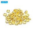 thumbnail image 3 of Unique Bargains 6mm Spacer Beads, 200pcs Bead Spacers Rhinestone Round Bulk Beads Wave for Jewelry Making, Gold, 3 of 5