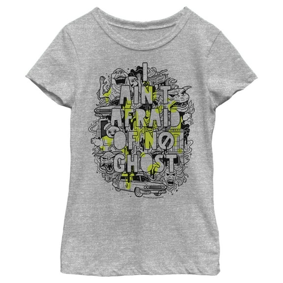 Girl's Ghostbusters I Ain't Afraid of No Ghost Monsters  Graphic Tee Athletic Heather Medium