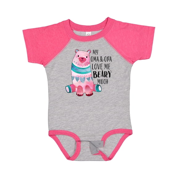 Inktastic My Oma and Opa Love Me Beary Much with Cute Bear Boys or Girls Baby Bodysuit
