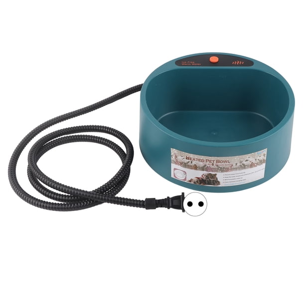 Cuenco calentado para perros, cuenco de agua termal para mascotas con preservación del calor a temperatura constante automática, con interruptor a prueba de agua, enchufe europeo de 220-230V