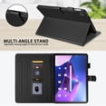 thumbnail image 4 of for Lenovo Tab 10.1 inch 2025 (TB-311FU/TB-311XU) Case, Rhombus Pattern Multiple Viewing Angles Stand Slim Folio Cover (Black), 4 of 6