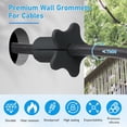 thumbnail image 2 of 4 PCS Starlink Wall Grommets Kit 5/8" Silicone Wall Bushing-Waterproof Drywall Tv Cord Pass Through Split Rubber Cable Grommet for Starlink Dishy Ethernet Cables Router (Grey 1-1/16" Height) Grey, 2 of 8