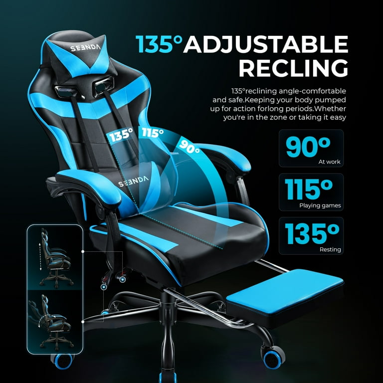 Blue gaming chair walmart best sale