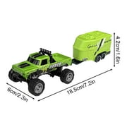 JingChun Mini RC Monster Truck - Monster Truck with Lights, Rechargeable Remote Control Semi Truck with Trailer, Mini Rc Alloy Monster Truck, Adjustable Speed/Steering