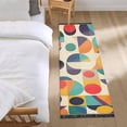 thumbnail image 3 of Yayeee Runner Rug for Bedroom 2'x6' Machine Washable Hallway Non Slip Mat, Green Geometric, 3 of 8