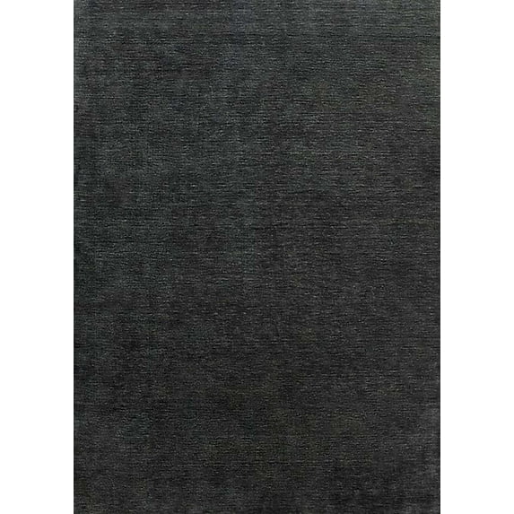Ahgly Company Machine Washable Indoor Rectangle Industrial Modern Light Black Area Rugs, 5' x 8'