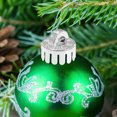 thumbnail image 1 of NIYANGLE 10pcs Replacement Ornament Caps Plastic Round Silver for Christmas, 1 of 5