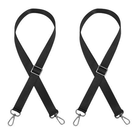 FENGGUIQU 2Pcs Adjustable Horse Blanket Leg Straps with Buckle Black Nylon for Secure Blanket Fixing