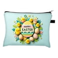 thumbnail image 2 of Generic Easter Makeup Bag Set, Cosmetic Zipper Pouch with Bunny Chick Egg Design, Happy Easter Toiletry Bag for Women Girls, Spring Holiday Travel Organizer, Easter Basket Stuffers Gift, 2 of 6