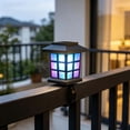 thumbnail image 4 of VMWMSSR Solar Powered Fence Post Lights,Waterproof Auto On Off Clip‑On Solar Lantern,Portable Outdoor Deck Railing Light For Patio Backyard Garden Yard Decoration(Colored Light-4.13"), 4 of 7