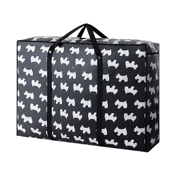 Extra Large Reusable Storage Bags With Strong Handles & Zippers, Heavy Duty Washable Moving Bag, Closet, Underbed Organizer For Bedding, Blanket