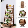 thumbnail image 3 of 4-Tier Ladder Shelf Wall Ladder Bookshelf Bookcase Furniture Storage Rack Shelves, 3 of 8