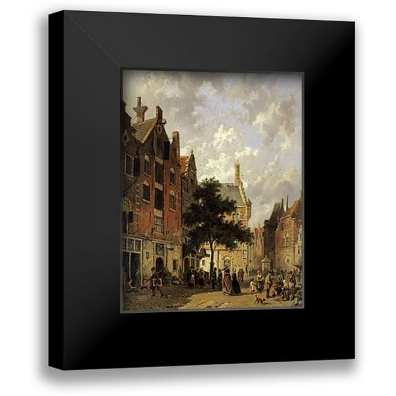 Eversen, Adrianus 12x14 Black Modern Framed Museum Art Print Titled - A Street Scene