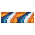 thumbnail image 6 of Yayeee Kitchen Valance Rod Pocket 54" x 18" Living Room Window Curtain, Orange Abstract Wavy, 6 of 6