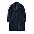 thumbnail image 6 of zfhfof Men's Casual Trench Coat Slim Fit Notched Collar Long Jacket Overcoat Single Breasted Business Wool Pea Coat wih Pockets, 6 of 6