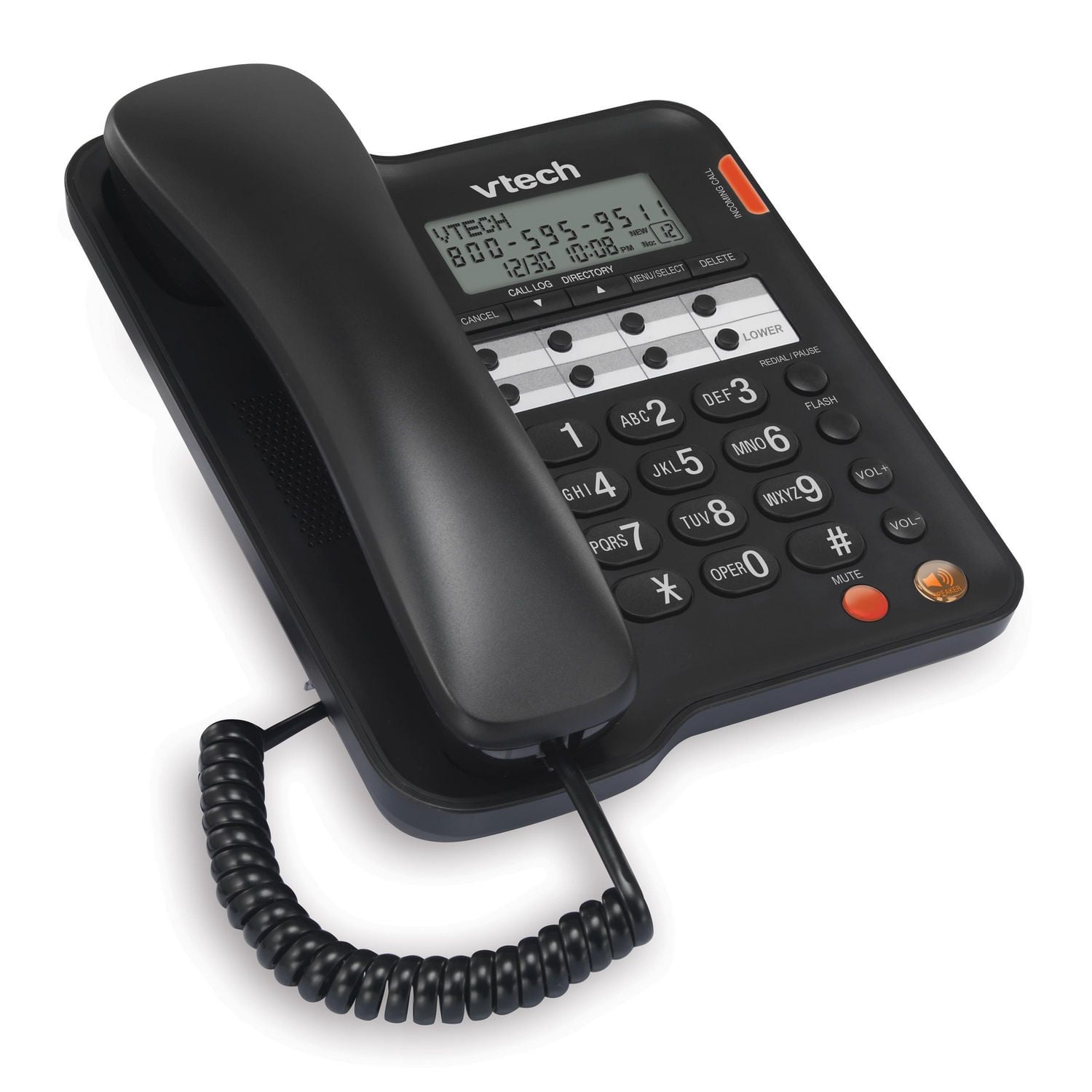 VTech Haut-parleur mains libres à cordon avec afficheur CD1153-BK - Noir