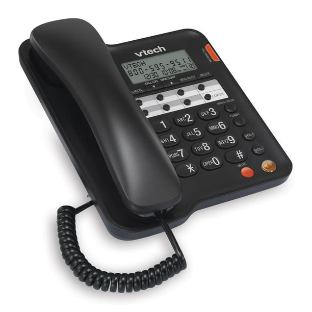 iri CD Telephone 値下げ❌ VTech CD1153-BK Corded Speakerphone with Caller ID - Black, CD1153