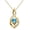 Blue - March, variant on Midir&Etain Birthstone Necklace Sapphire Infinity Symbol Pendant 14K Gold Plated September Gift