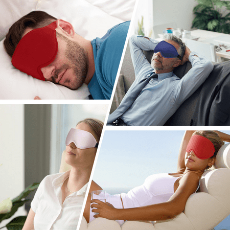 ComfiTime 3D Sleep Mask - 100% Blackout Eye Mask for Sleeping, Eye Covers for Men and Women, Contour Blindfold with Nose Baffle, Soft & Lightweight, Latex-Free