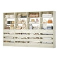 thumbnail image 4 of Homieasy 4-Pack Space-Saving Modular Closet Organizer System with 16 Drawers & Adjustable Shelves - Customizable Wood Storage Cabinet for Bedroom/Entryway, Tall Armoire Wardrobe Units,White Oak, 4 of 5
