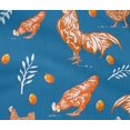 thumbnail image 5 of oneOone Cotton Silk Medium Blue Fabric Hen Craft Projects Decor Fabric Printed By The Yard 42 Inch Wide-HY, 5 of 5