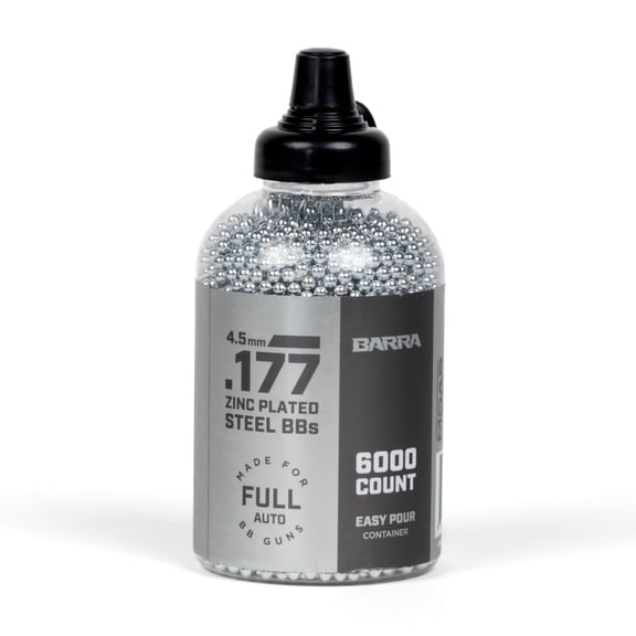 .177 cal/4.5mm Precision Zinc Plated Steel BBs - 6,000 Count
